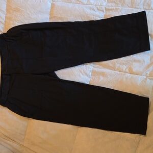 Athleta Black Activewear Cropped Pants Nylon Spandex Blend Sz 14 Preloved